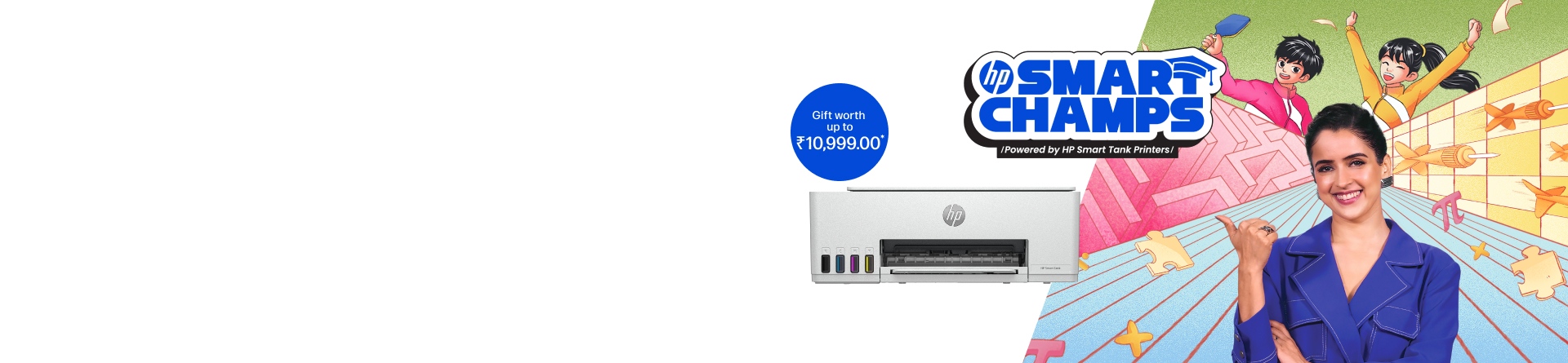 Make learning fun. Print vibrant with HP Smart Tank.